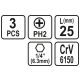 BITY 1/4"X25 MM PH2 3 SZT -zdjęcie numer 3