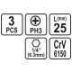 BITY 1/4"X25 MM PH3 3 SZT -zdjęcie numer 3