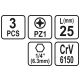 BITY 1/4"X25 MM PZ1 3 SZT -zdjęcie numer 3