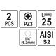 BITY 1/4"X25 MM PZ3 2 SZT -zdjęcie numer 3