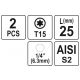 BITY 1/4"X25 MM TORX T15 2 SZT -zdjęcie numer 3