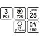 BITY 1/4"X25 MM TORX T25 3 SZT -zdjęcie numer 3