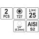 BITY 1/4"X25 MM TORX T27 2 SZT -zdjęcie numer 3