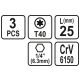 BITY 1/4"X25 MM TORX T40 3 SZT -zdjęcie numer 3