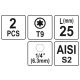BITY 1/4"X25 MM TORX T9 2 SZT -zdjęcie numer 3