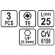 BITY 1/4"X25 MM TORX T9 3 SZT -zdjęcie numer 3