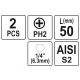 BITY 1/4"X50 MM PH2 2 SZT -zdjęcie numer 3