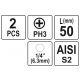 BITY 1/4"X50 MM PH3 2 SZT -zdjęcie numer 3