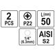 BITY 1/4"X50 MM PZ2 2 SZT -zdjęcie numer 3