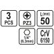 BITY 1/4"X50 MM PZ3 3 SZT -zdjęcie numer 3