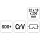 BRUZDOWNIK SDS PLUS 22x18x250 CrV -zdjęcie numer 3