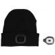 CZAPKA ZIMOWA Z LAMPKĄ LED, CZARNA -zdjęcie numer 2