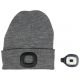 CZAPKA ZIMOWA Z LAMPKĄ LED, SZARA -zdjęcie numer 2
