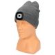 CZAPKA ZIMOWA Z LAMPKĄ LED, SZARA -zdjęcie numer 4