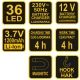 DIODOWA LAMPA BEZPRZEWODOWA 36LED -zdjęcie numer 7