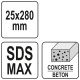 DŁUTO PŁASKIE SDS MAX 25MM/280MM -zdjęcie numer 4