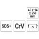 DŁUTO SZEROKIE SDS PLUS 40x14x250 CrV -zdjęcie numer 2