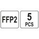 FFP2 PÓŁMASKI PRZECIWP. BEZ ZAWORU 5SZT -zdjęcie numer 4
