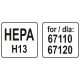 FILTR HEPA H13 DO ODKURZACZA 67110,67120 -zdjęcie numer 4