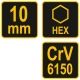 KLUCZ TRZPIENIOW HEX Z RĘKOJEŚCIĄ 10.0MM -zdjęcie numer 3