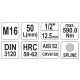 KLUCZ TRZPIENIOWY SPLINE 1/2" M16 L55MM -zdjęcie numer 4