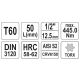 KLUCZ TRZPIENIOWY TORX 1/2" T60 L55MM -zdjęcie numer 4