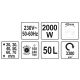 KOSIARKA ELEKTRYCZNA 2000W 430MM 50L -zdjęcie numer 4