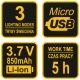 LAMPA CZOŁOWA 3W LED I 4 SMD LED, AKU. -zdjęcie numer 10