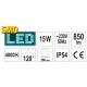 LAMPA ŚCIENNA ZEW. LED 15W IP54 CZ. OKRĄGŁA YAT -zdjęcie numer 5