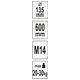MIESZADŁO SPIRALNE POTRÓJNE 135X600 M14 -zdjęcie numer 3