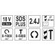 MŁOTOWIERTARKA 18V SDS PLUS 2,4J - BODY -zdjęcie numer 4
