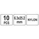 NITY PLASTIKOWE 6.3x25.2MM 10SZT. -zdjęcie numer 4
