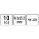 NITY PLASTIKOWE 6.3x25.2MM 10SZT. -zdjęcie numer 4