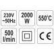 OPALARKA 2000W (I)350°C (II)550°C AKCES -zdjęcie numer 4