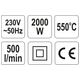 OPALARKA 2000W (I)350°C (II)550°C AKCES -zdjęcie numer 4