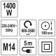 POLERKA 1400W 180MM 600-3500 OBR/MIN M14 -zdjęcie numer 9