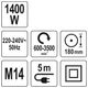 POLERKA 1400W 180MM 600-3500 OBR/MIN M14 -zdjęcie numer 9