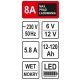 PROSTOWNIK 6/12V 8A 120AH LED -zdjęcie numer 4
