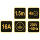 PRZEDŁUŻACZ ELEKTR./BIAŁY/ 4G Z/U 1,5 M -zdjęcie numer 5