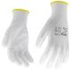 RĘKAWICE ROBOCZE NYLON/PU BIAŁE 9 -zdjęcie numer 2