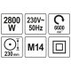 SZLIFIERKA KĄTOWA 2800W 230MM -zdjęcie numer 4