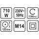 SZLIFIERKA KĄTOWA 710W 125MM -zdjęcie numer 4