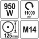 SZLIFIERKA KĄTOWA 950W 125MM -zdjęcie numer 4