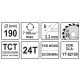 TARCZA WIDIOWA DO DREWNA 190X24TX20MM -zdjęcie numer 3