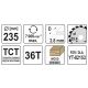TARCZA WIDIOWA DO DREWNA 235X36TX25,4MM -zdjęcie numer 3