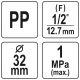 TRÓJNIK PP GW 32MM x 1/2" x 32MM -zdjęcie numer 4