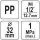TRÓJNIK PP GZ 32MM x 1/2" x 32MM -zdjęcie numer 4