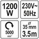 WIBRATOR DO BETONU 1200W+BUŁAWA 3M;35MM -zdjęcie numer 4