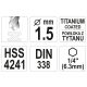 WIERTŁO DO METALU HSS-TiN 1,5MM HEX -zdjęcie numer 3