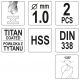 WIERTŁO DO METALU HSS-TiN 1 MM - 2 SZT -zdjęcie numer 3